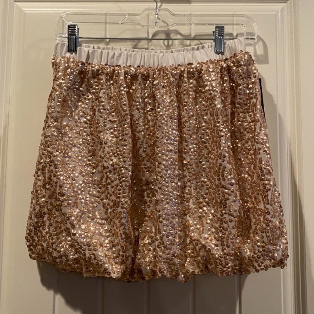 NWT Cherokee Girls Gold Bubble Skirt